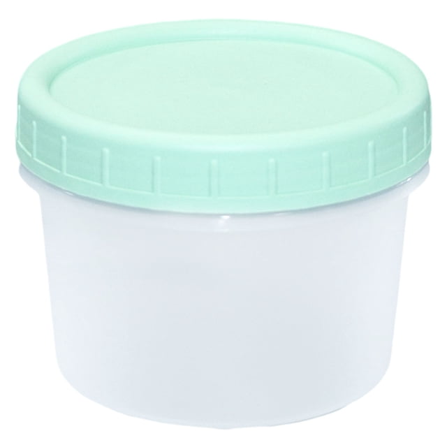 1 Pcs Contenants en Plastique avec Couvercles, Mini Contenants en Plastique, Contenants de Rangement Réutilisables Transparents Empilables, pour Collation Dîner Préparation de Repas Vinaigrettes, Contenants de Congélateur Étanches, (Vert, 200 ml)