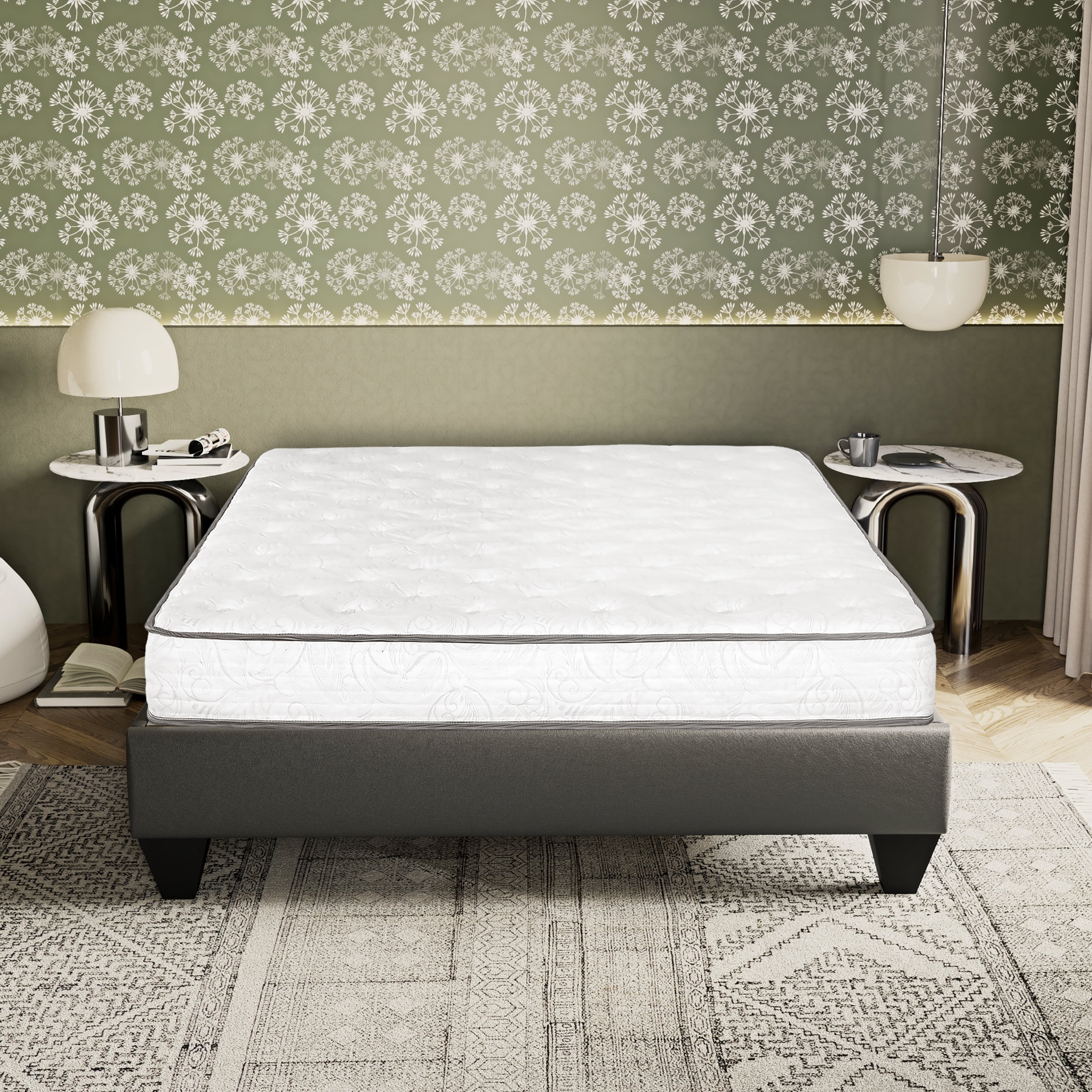 Matelas hybride Primo Berri 8 po – mousse gel et ressorts ensachés, double, rafraîchissant, réduit les mouvements, en boîte, CertiPUR-US