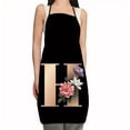 thumbnail image 1 of EGNMCR Apron Flower Letter Pattern Kitchen Fouling Apron Letter Print Series Apron Apron Apron, 1 of 2