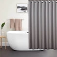 thumbnail image 4 of Plain Color Waterproof Polyester Shower Curtain, Thickened Bathroom Partition Curtain with Rust-Proof Grommets 60x72 Inch Lightweight & Odorless, 4 of 6