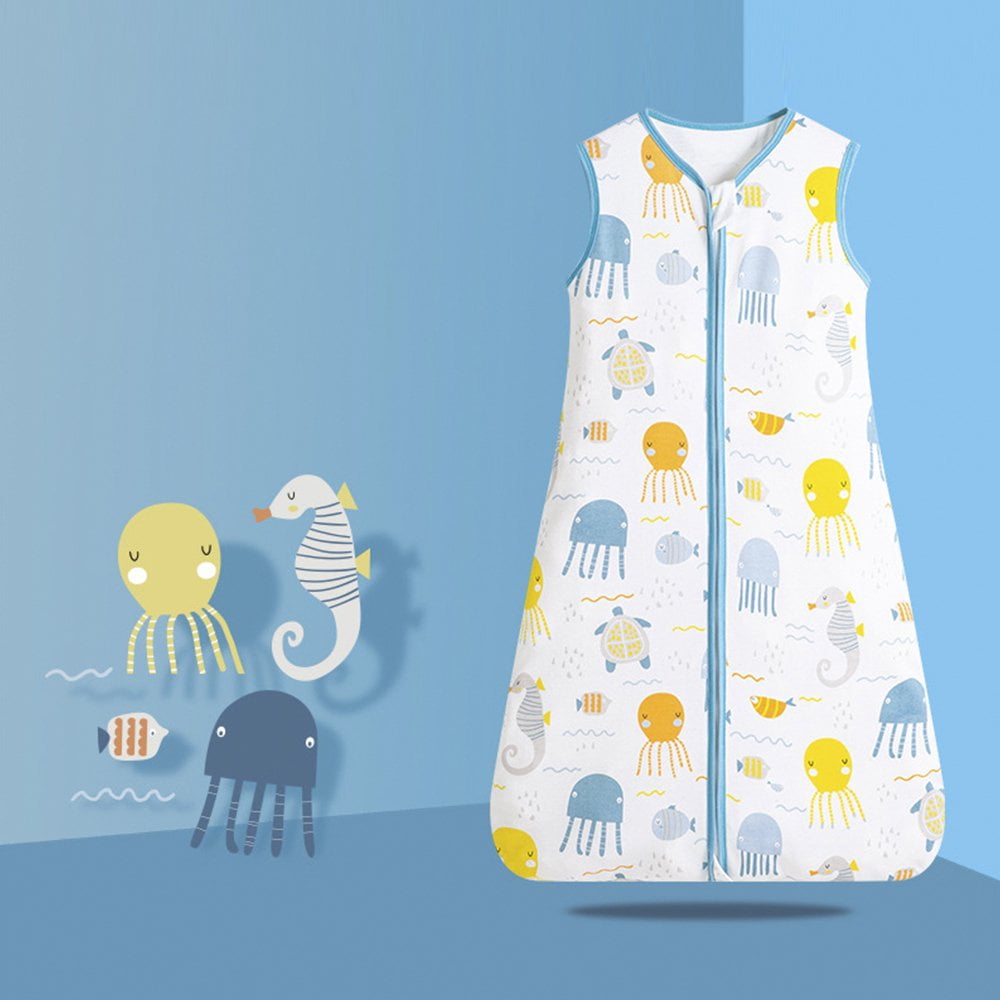 Couverture Portable Unisexe pour Bébé Automne Hiver, Sac de Couchage Sans Manches pour Tout-Petit avec Pieds, Hibou, 1-3 T