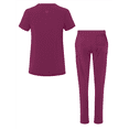 thumbnail image 2 of Adar Addition Go-Higher Scrub Set For Women - Notched V-Neck Scrub Top & Skinny Cargo Scrub Pants, 2 of 7