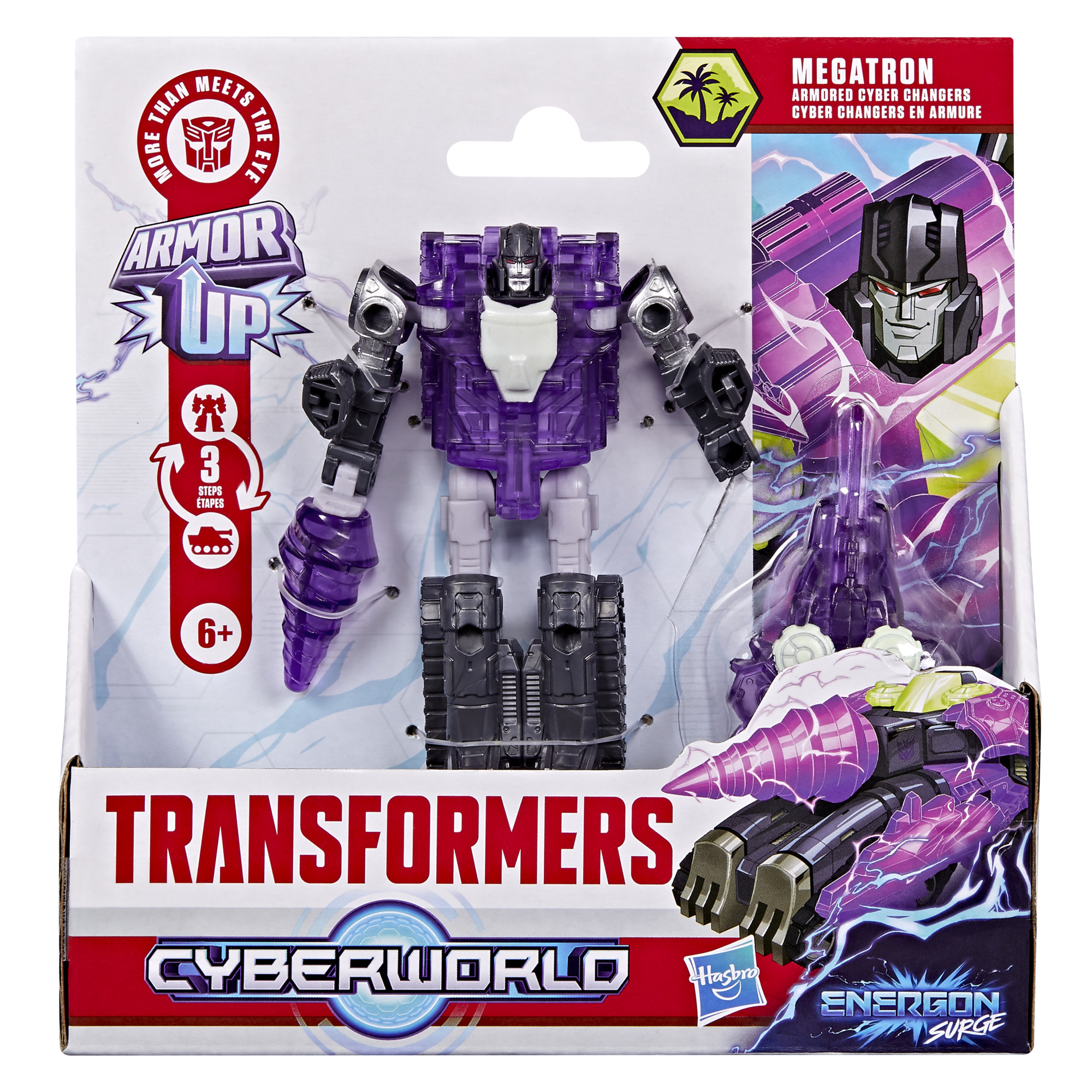 Transformers CYBERWORLD Megatron Energon Surge Armored Cyber Changers Action Figure