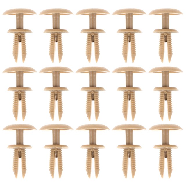 SHISUYAN 30 Pcs Clips de Retenue Pare-Chocs Attaches Rivets en Plastique Kit de Retenue Auto Pince Rivets Garniture de Porte Clips de Panneau Beige
