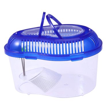 HLONK Réservoir pour Tortue Petit Habitat Boîte d'Alimentation Terrarium Cage pour Tortue Kit d'Aquarium Aquariums Maison pour Tortues Plastique