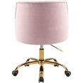 thumbnail image 4 of Meridian Furniture Arden Swivel Adjustable Pink Velvet and Gold Office Chair, 4 of 10
