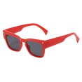 thumbnail image 1 of XASZHN Lunettes de Soleil Unisexes Rétro Mode Photo de Rue Monture PC Carrée Design Clou de Riz Rouge_003 Taille Unique, 1 of 3
