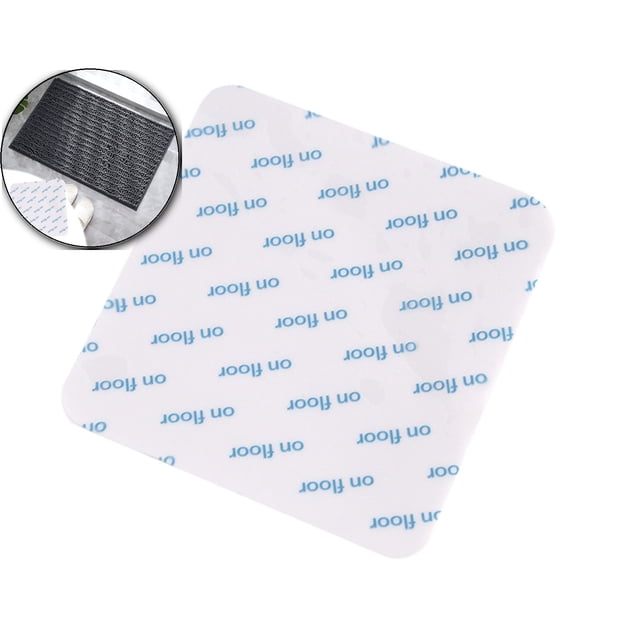 Dvruxg Double Sided Carpet Grippers, 4 Pcs Washable Rug Adhesive Tape, Traceless Floor Mat Stickers for Securing Area Rugs on Hardwood Floors