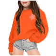 thumbnail image 1 of AJIWYH Veste Fille Mode Fille Décontractée Imprimée Chandail à Capuchon à Manches Longues Haut Mode Fille Orange, 2-3 Ans, 1 of 4