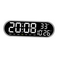 thumbnail image 2 of Horloge Murale LED Luminosité Réglable Grand Affichage Réveil Mural Silencieux Blanc, 2 of 9