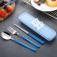 thumbnail image 1 of Cameland Portable Cutlery Set Reusable Camping Utensils For Camping Lunch Work School Easy To Wash, 1 of 7