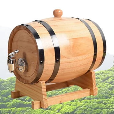 Barrel Durable Oak Aging Barrel with Stand for Beer Cocktail 1.5L