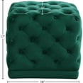thumbnail image 4 of Meridian Furniture Stella Contemporary Velvet Ottoman/Stool in Green, 4 of 8