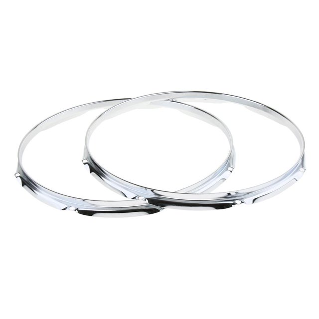 Milaget Heavy Duty 14 Inch 8 Lug Tom Drum Hoop Rim Batter Hoop 1.5Mm (Pack of 2) 14 Inch 14 Inch 8 Hole