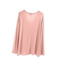 thumbnail image 4 of MeetoTime V Neck Long Sleeve Shirts for Women Comfortable Loose Tops Solid Color Lounge Tops Pullover, 4 of 7