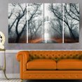 thumbnail image 1 of Tableau à toile imprimée Design Art Paysage photographique Rue dans forêt mystique, 1 of 3
