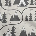 thumbnail image 1 of oneOone Cotton Poplin Dusty Gray Fabric Mountain Pattern Craft Projects Decor Fabric Printed By The Yard 42 Inch Wide, 1 of 5