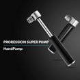 thumbnail image 3 of Bicycle Mini Pump - Fits Presta & Schrader - Lightweight Aluminum Alloy - Black Portable Inflator, 3 of 5