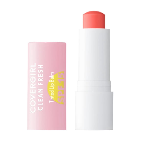 Baume à lèvres teinté COVERGIRL Clean Fresh, hydratant, léger, écran solaire minéral SPF 15, formule végétalienne