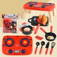 thumbnail image 2 of Kids Pretend Play Kitchen Set - Simulation Cooking Toy With Utensils - Interactive Role Play Toy For Imaginative Play - Durable Plastic Design For Toddlers 25X16.5X10Cm, 2 of 9