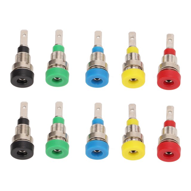 Prise Banane, 10A Maximum PA Shell 2mm Panneau de Fixation Post Adaptateur Sûr pour l'Électronique pour les Navires pour RVs