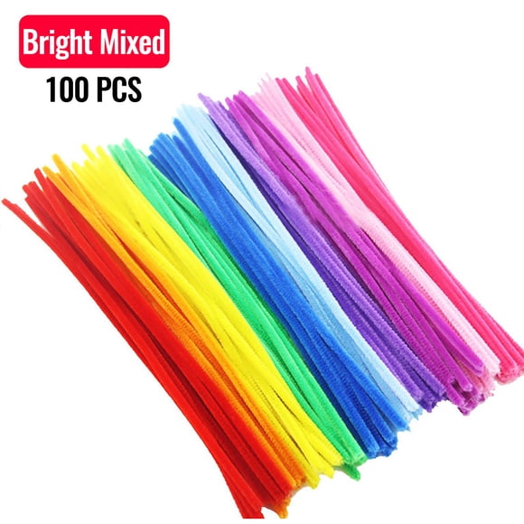 SouMaox Flexible Craft Stems, Vibrant Multicolored Fiber, Bendable Soft Texture, Creative DIY Shapes for Home Decor Art Projects