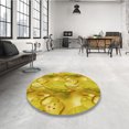 thumbnail image 4 of Ahgly Company Machine Washable Indoor Rectangle Transitional Yellow Area Rugs, 5' x 7', 4 of 7