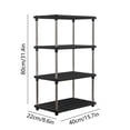 thumbnail image 3 of EGNMCR C 4Tier Storage Shelves Independent Shelving Unit Pantry Shelves Floor Storage Rack Connectable Storage Rack Sturdy Shelf For Kitchen Pantry Closet Bath Laundry Plastics storage rack, 3 of 7