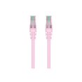 thumbnail image 3 of Belkin High Performance - Patch cable - RJ-45 (M) to RJ-45 (M) - 3 ft - UTP - CAT 6 - molded, snagless - pink - for Omniview SMB 1x16, SMB 1x8; OmniView SMB CAT5 KVM Switch, 3 of 6