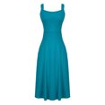 thumbnail image 3 of Timegard Robes d'Été pour Femmes à Larges Bretelles, Encolure Carrée, Sans Manches, Couleur Unie, Coupe Ajustée, Décontractée, Confortable, 3 of 6