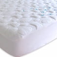 thumbnail image 1 of 40-Winks Natural Tencel Pebble Puff Crib Mattress Pad Protector, White, Small, 1 of 2