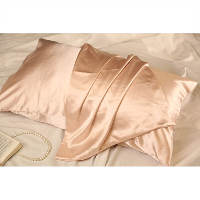 Dvkptbk Soft Pillowcase Double-Sided Solid Color Pillow Cover Pillow Case Beauty Silk Cover Pillow Core Cover Ice Silk Bedding 20''X30'' A Pillowcase Bedding
