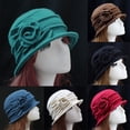 thumbnail image 2 of Vintage Women Wool Church Cloche Flapper Hat Lady Bucket Winter Flower Cap, 2 of 8