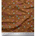 thumbnail image 1 of Soimoi Rayon Fabric Bird Artistic Print Fabric by The Yard 56 Inch Wide, 1 of 3