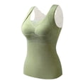thumbnail image 1 of RXIRUCGD Haut Chaud Chauffant pour Femmes, Mode, Uni, à Encolure Ronde, avec Coussinet de Poitrine ( Vert, Taille : M ), 1 of 2