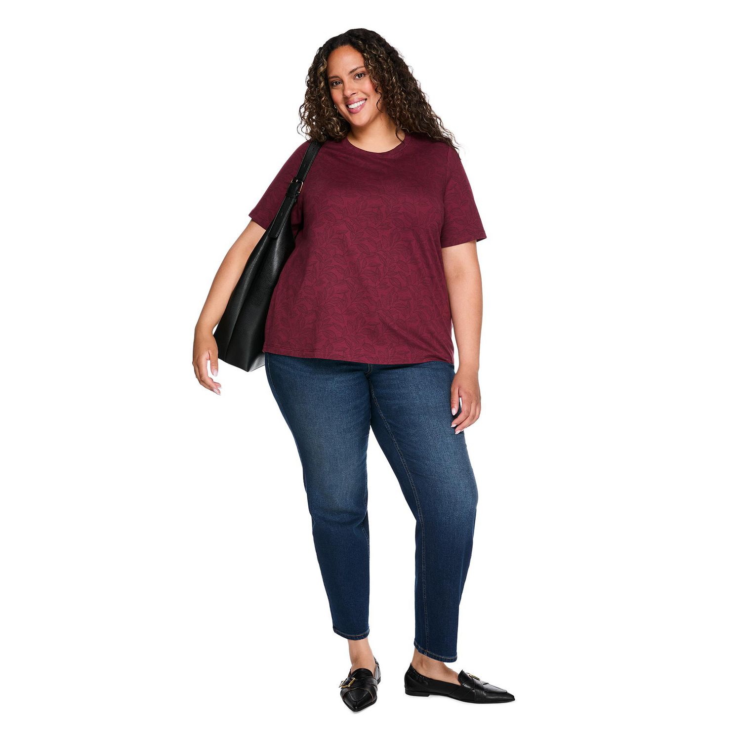 T-shirt à encolure ras du cou Lane Bryant Plus pour femmes