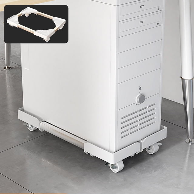 Birdeem Computer Tower Stand with Wheels,Mobile and Retractable Cpu Holder,Adjustable Desktop Storage Rack for Home and Office Organization