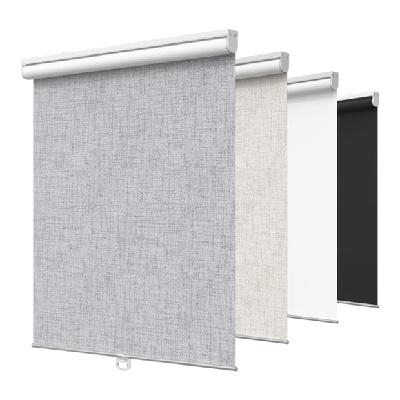GENIMO 100% Blackout Roller Window Shades, Window Blinds Cordless with Thermal Insulated, UV Protection Fabric, Mini French Door