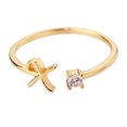 thumbnail image 1 of Riforla Gold Personalized Rhinestone 26 Initial Ring Jewelry Personalized Initial Letter Open Ring with Diamond Rhinestone Ring for Women Womens Jewelry X, 1 of 3