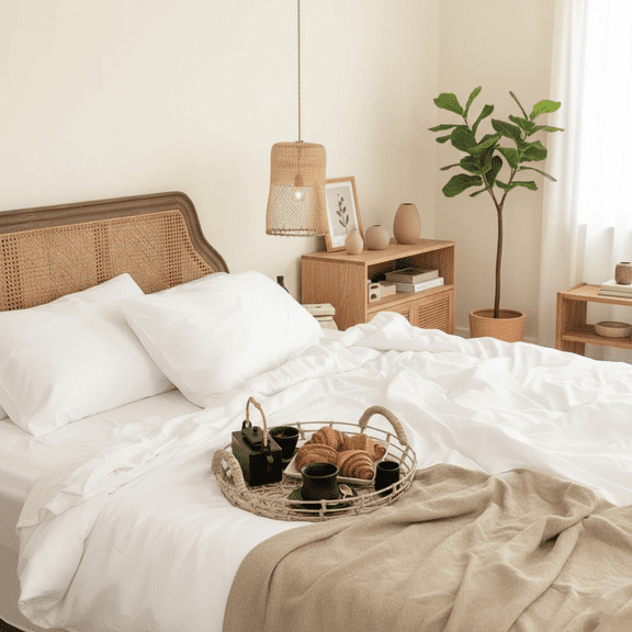 Q VITA Bamboo Duvet Cover Set, King Size, 3-Piece Bedding for Adults – White Color, Soft, Breathable, OEKO-TEX Certified, Machine Washable, Natural Cotton