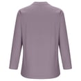 thumbnail image 5 of RKSTN Womens Tops Cotton and Linen V-Neck Long Sleeve Three Buttons Plus Size Tops Loose Fit Solid Color Basic Breathable Summer Tops Blouses, 5 of 5