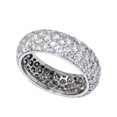 thumbnail image 2 of Women's 3 1/2ct Pave Diamond Eternity Ring Solid 14K White Gold, 2 of 2