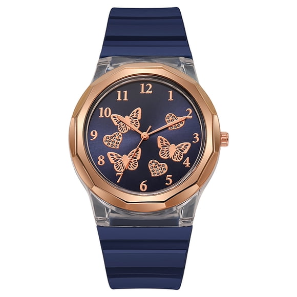 Sleek Minimalist Fashion With Strap Dial Women's Quartz Silicone Strap Watch Watch Swatches for Women