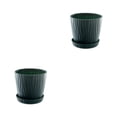 thumbnail image 1 of kurtrusly Modern Decorative Flower Pots Easy To Maintain Various Colors And Sizes green S pot+S tray 2Set, 1 of 6