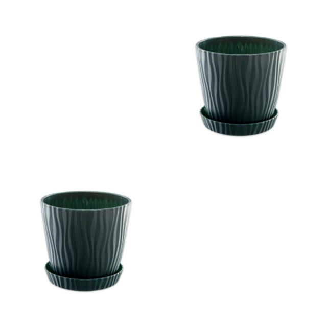 kurtrusly Modern Decorative Flower Pots Easy To Maintain Various Colors And Sizes green S pot+S tray 2Set