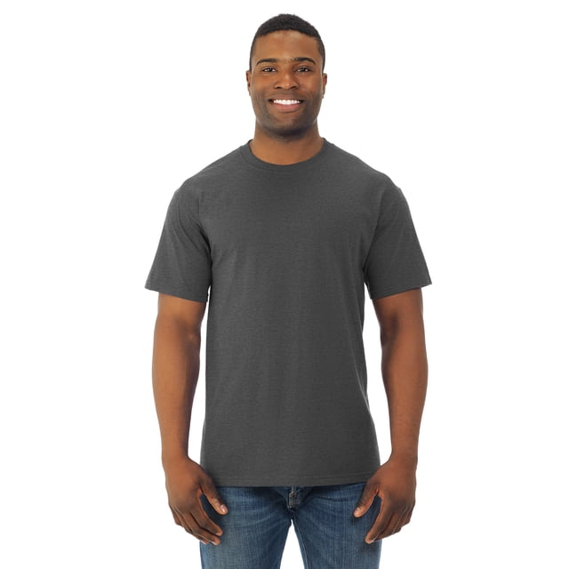 Fruit Of The Loom T-Shirt à Col Rond à Manches Courtes en Coton HD pour Hommes, 6TG, Noir Chiné