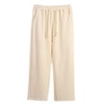 thumbnail image 1 of YUNAFFT 3-15 Years Girls Wide Leg Pants Solid Color Elastic Waist Droopy Casual Everyday Versatile, 1 of 2