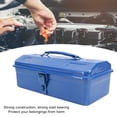thumbnail image 4 of Blue Tool Chest Blue Toolbox Metal Structure Portable Tool Storage Organizer with Unique Style Design Suitable for Outdoor Work Made of High Grade Metal, 4 of 7