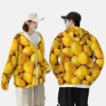 thumbnail image 4 of Lsque Ripe Yellow Lemon Pattern UPF 50+ Lightweight Sun Protection Men's Women's Long Sleeve Shirt, Hoodie Performance -X-Large, 4 of 7