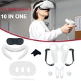 thumbnail image 2 of VR Silicone Cover Accessories for Meta Quest 3,10-in-1 Set Protective VR Shell Cover for Quest 3, Face Cover Pad with Lens Cap, Controller Grip Cover with Battery Opening and Rocker Cap, 2 of 7